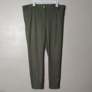 Talbot's Dark Green Skinny Ankle Pants Size 18